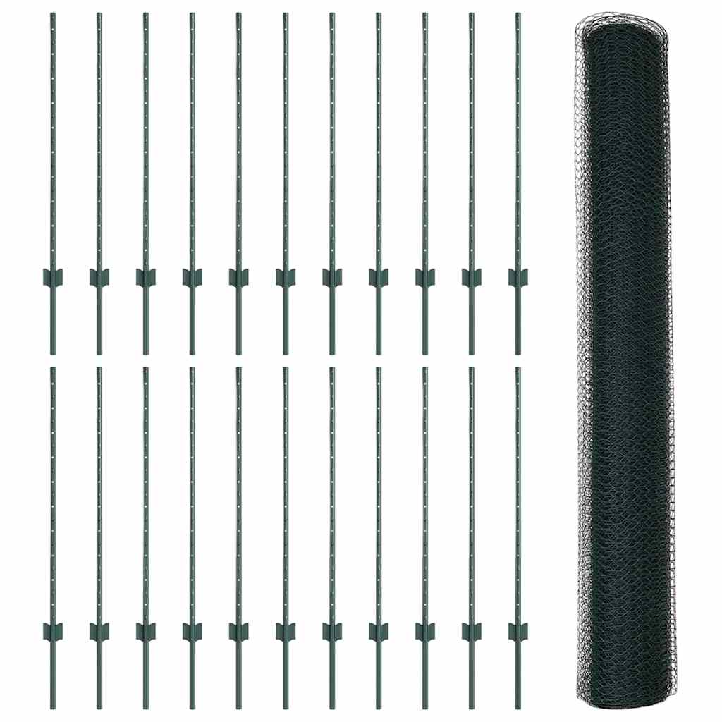 Recinzione in Rete Saldata 50 x 1 m - Acciaio Rivestito PVC Verde