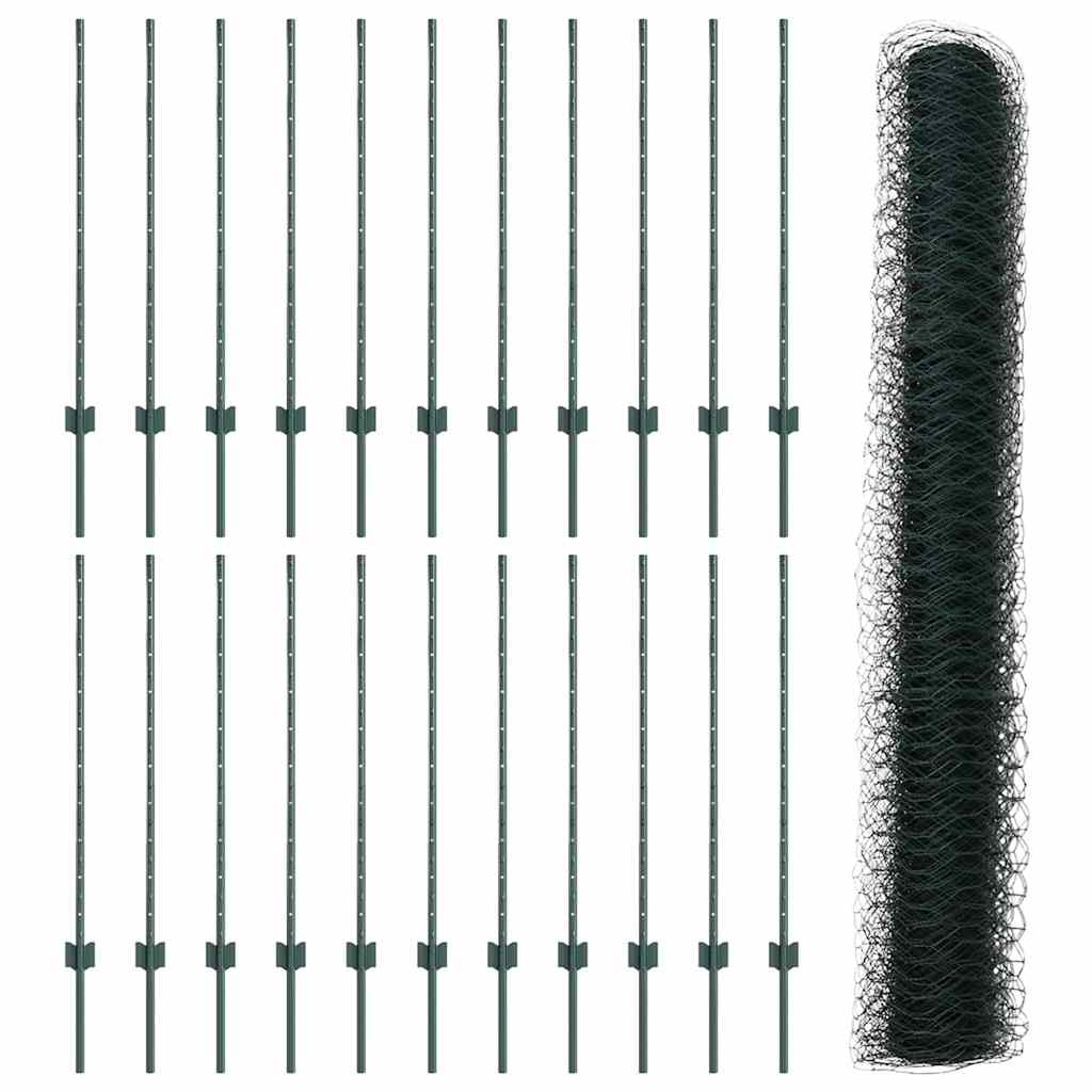 Recinzione in Rete Saldato 50 x 1 m - Acciaio Rivestito PVC Verde