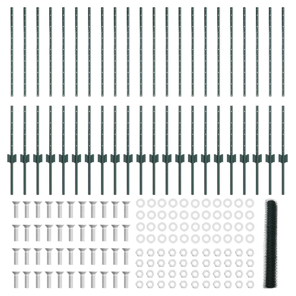 Recinzione in Rete Saldato 50 x 1 m - Acciaio Rivestito PVC Verde