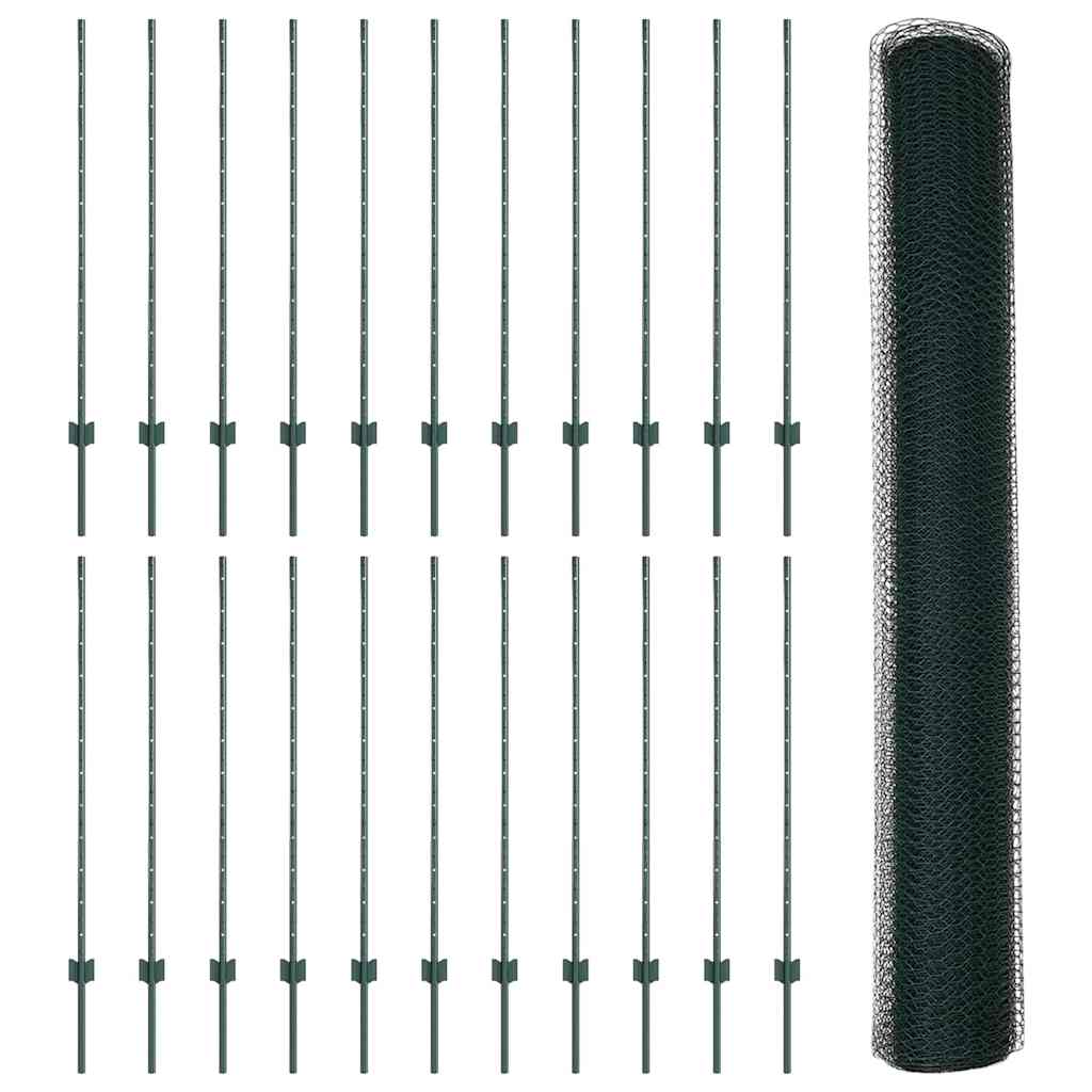 Recinzione in Rete Saldato 50 x 1,2 m - Acciaio Rivestito PVC Verde