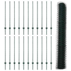 Recinzione in Rete Saldato Acciaio PVC Verde 50 x 1,2 m