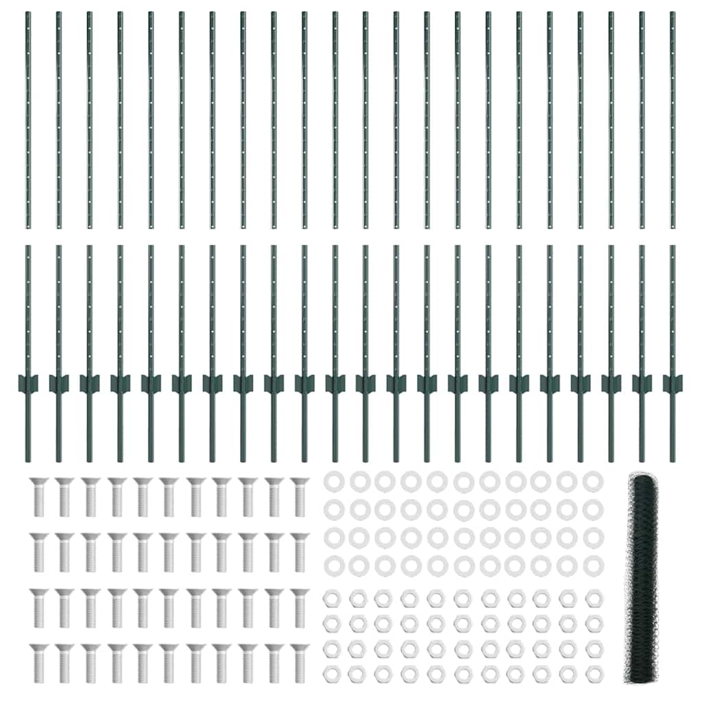 Recinzione in Rete Saldato Acciaio PVC Verde 50 x 1,2 m