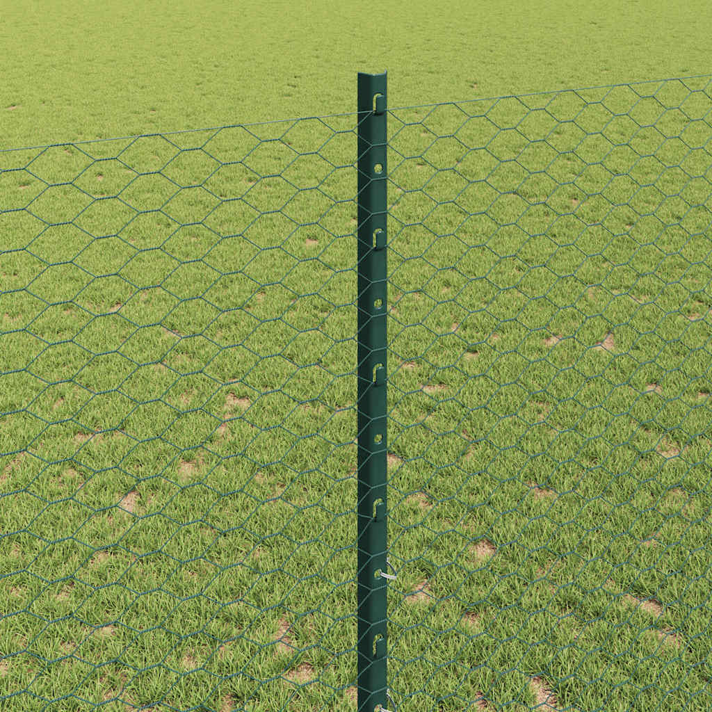 Recinzione in Rete Saldata Acciaio PVC Verde 50 x 1,4 m