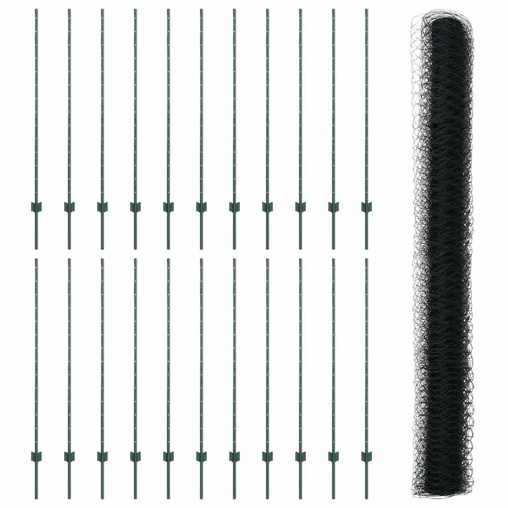Recinzione in Rete Saldata 50 x 1,4 m - Acciaio Rivestito PVC Verde