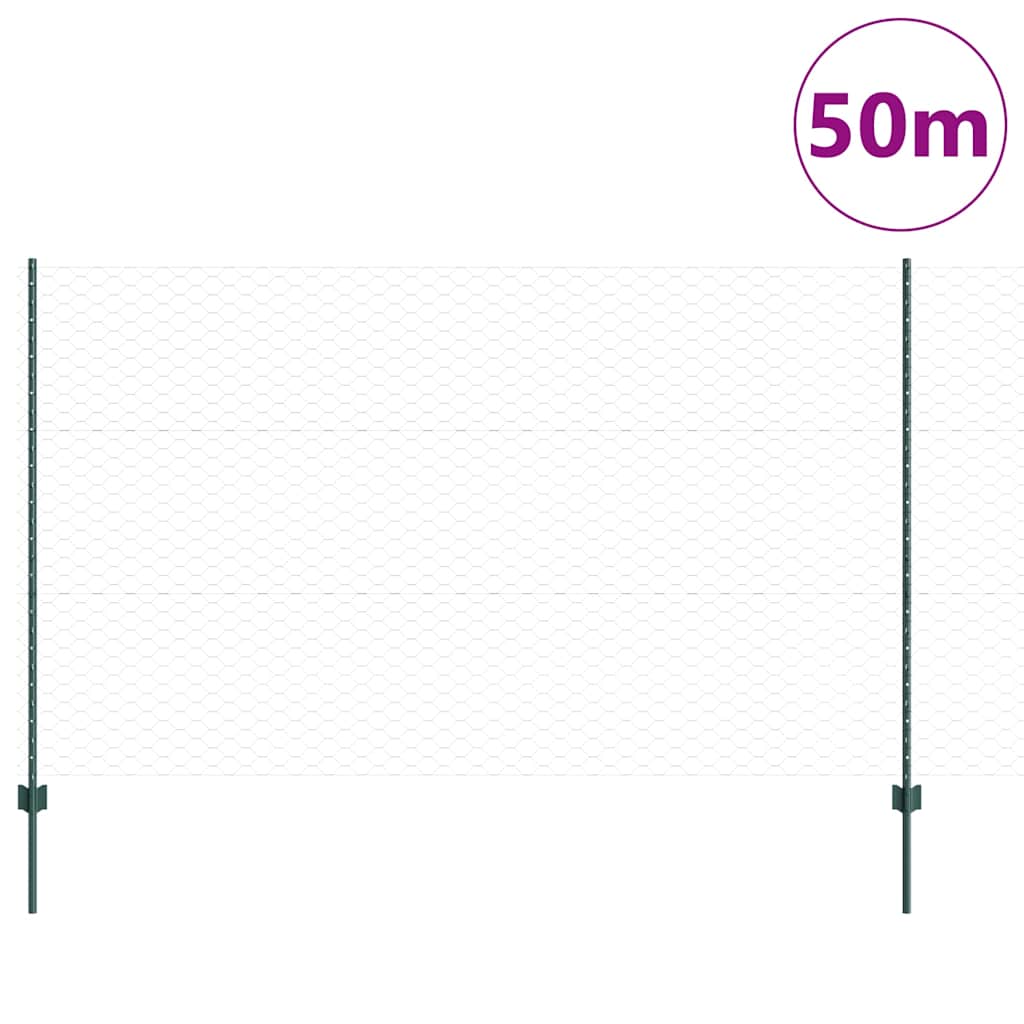 Recinzione in Rete Saldata 50 x 1,4 m - Acciaio Rivestito PVC Verde