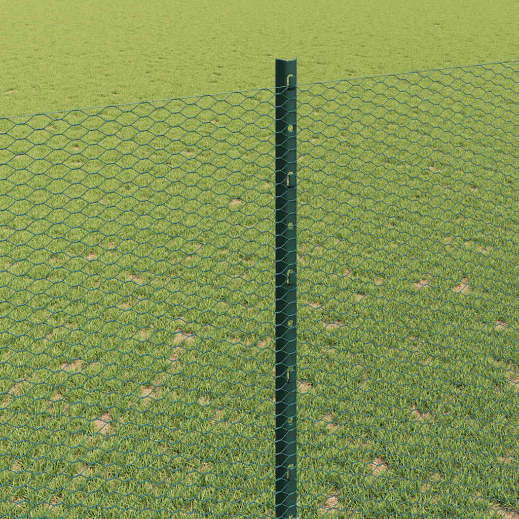 Recinzione in Rete Saldato Acciaio PVC Verde 50 x 1,5 m
