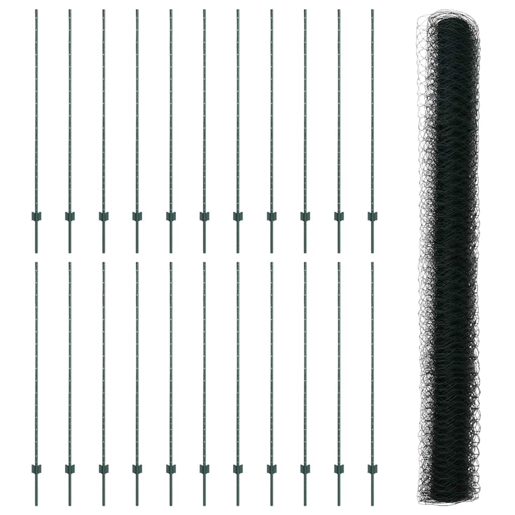 Recinzione in Rete Saldato Acciaio PVC Verde 50 x 1,6 m