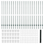 Recinzione in Rete Saldato Acciaio PVC 50 x 1,6 m Verde