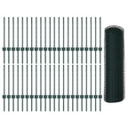 Recinzione in Rete Saldata Acciaio PVC Verde 100 x 0,5 m