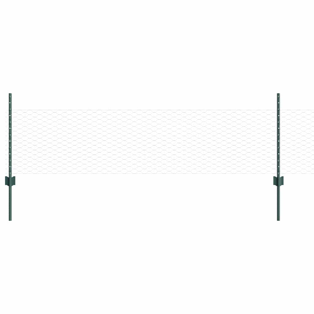Recinzione in Rete Saldata Acciaio PVC 100 x 0,5 m Verde