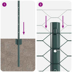 Recinzione in Rete Saldata Acciaio Rivestito PVC 100 x 0,5 m