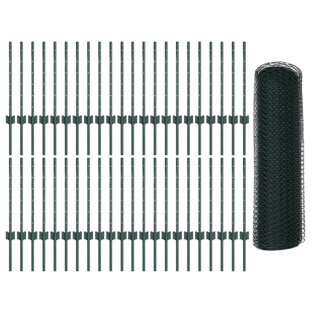 Recinzione in Rete Saldato 100 x 0,6 m - Acciaio Rivestito PVC Verde