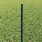 Recinzione in Rete Saldato 100 x 0,6 m Verde Acciaio PVC