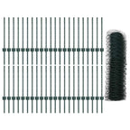 Recinzione in Rete Saldato 100 x 0,6 m Verde Acciaio PVC