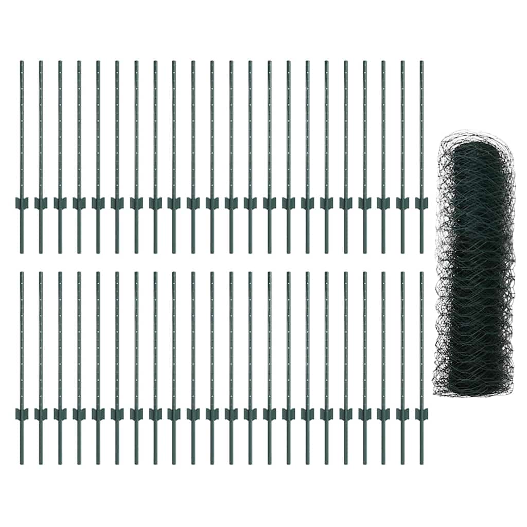 Recinzione in Rete Saldata Acciaio PVC Verde 100 x 0,8 m