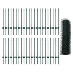Recinzione in Rete Saldata Acciaio PVC Verde 100 x 0,8 m