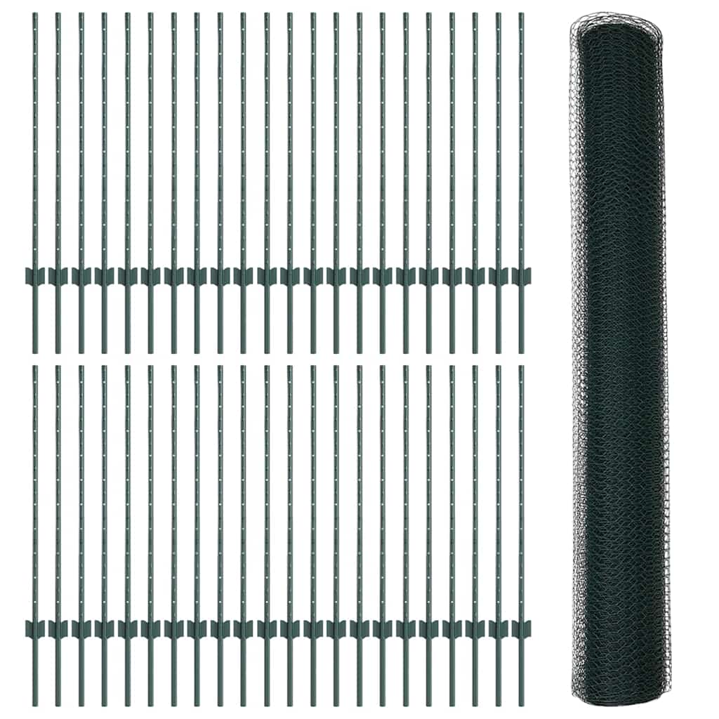 Recinzione in Rete Saldata 100 x 1 m - Acciaio Rivestito PVC Verde