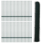 Recinzione in Rete Saldata Acciaio PVC Verde 100 x 1 m