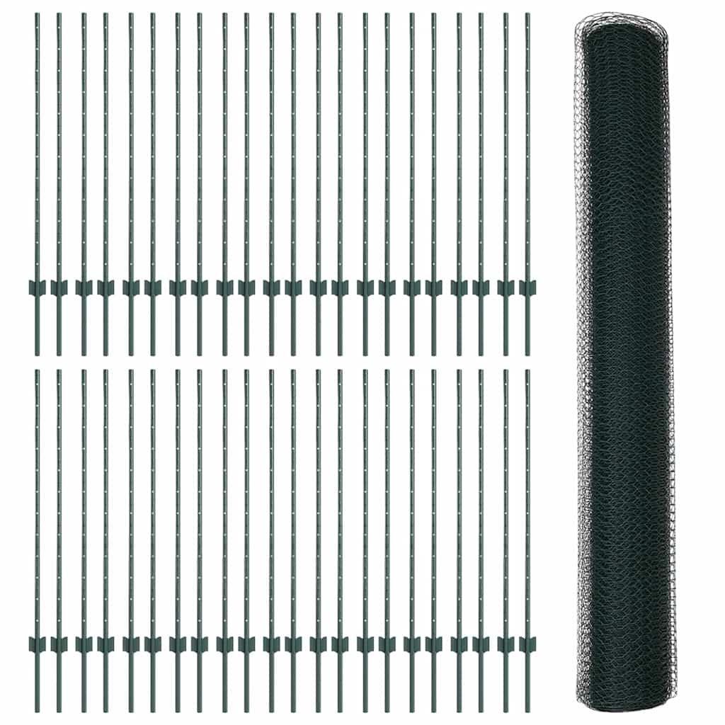 Recinzione in Rete Saldato Acciaio PVC 100 x 1,2 m Verde
