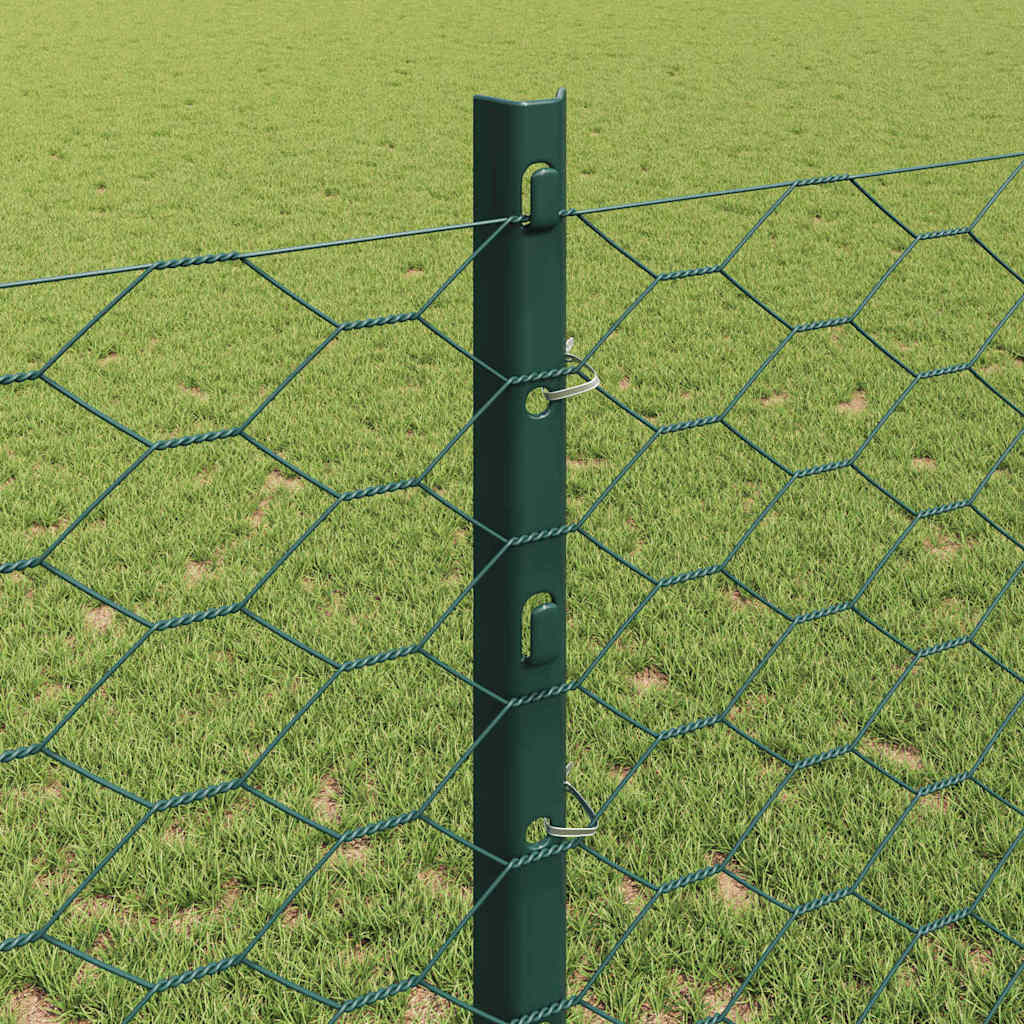 Recinzione in Rete Saldato Acciaio PVC Verde 100 x 1,2 m