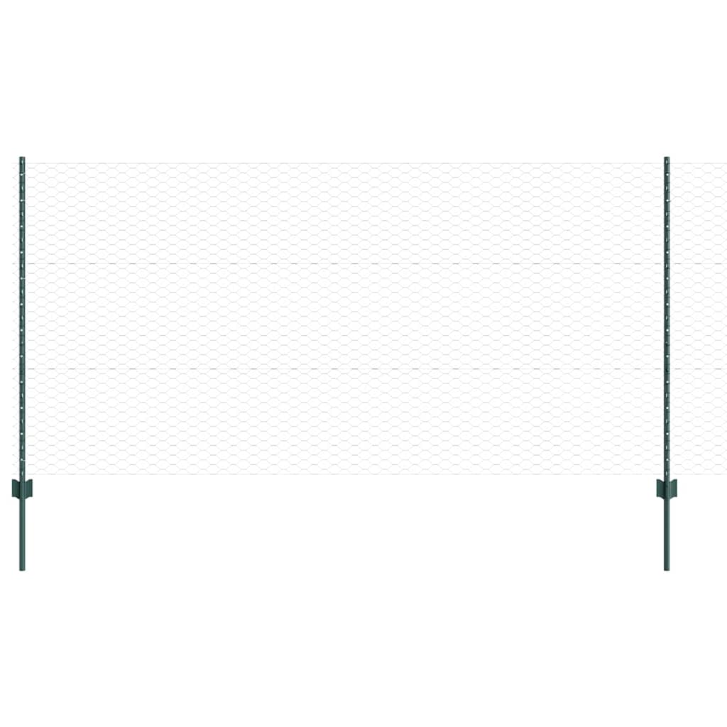 Recinzione in Rete Saldato Acciaio PVC Verde 100 x 1,2 m