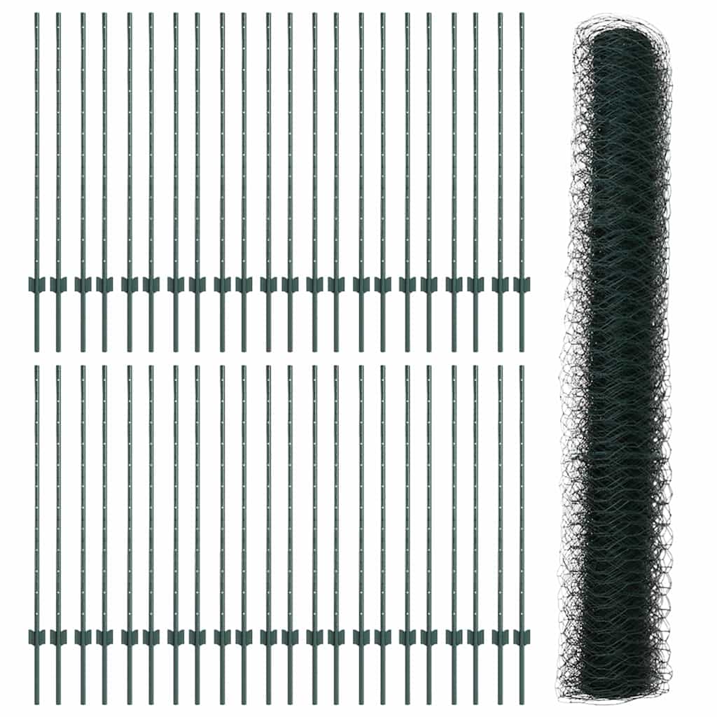 Recinzione in Rete Saldato Acciaio PVC Verde 100 x 1,2 m