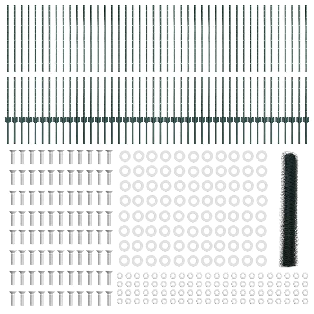 Recinzione in Rete Saldato Acciaio PVC Verde 100 x 1,2 m
