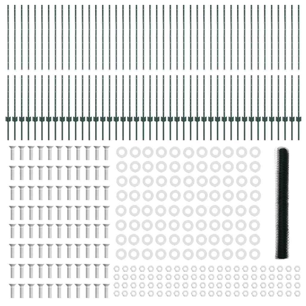 Recinzione in Rete Saldata 100 x 1,4 m Acciaio Rivestito PVC Verde