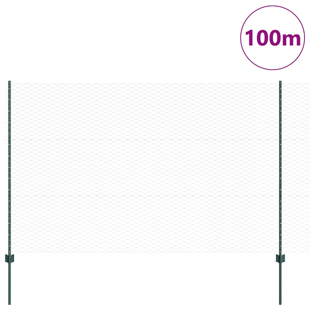 Recinzione in Rete Saldata 100 x 1,5 m - Acciaio Rivestito PVC Verde