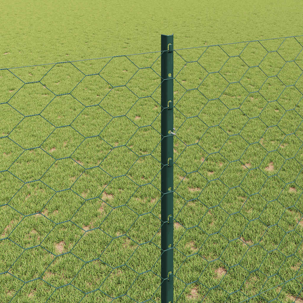 Recinzione in Rete Saldata Acciaio PVC Verde 100 x 1,5 m