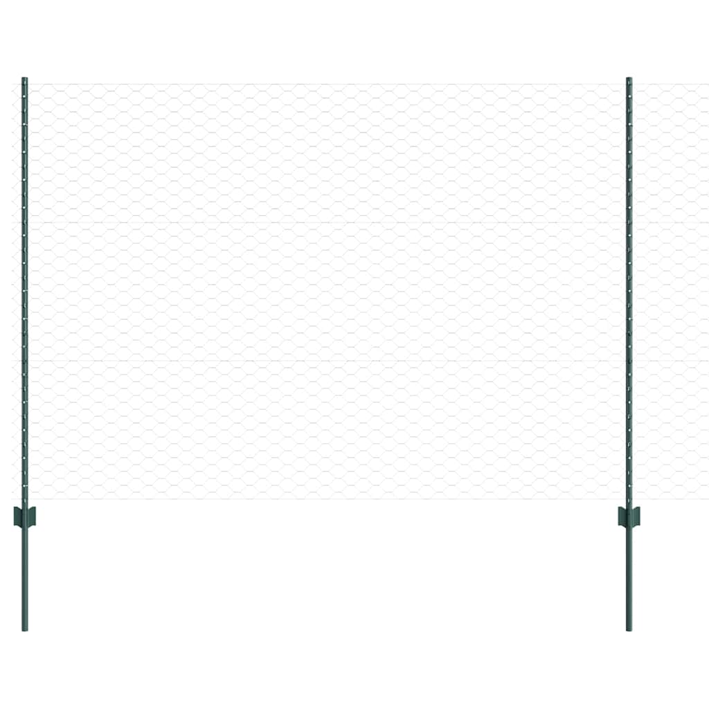 Recinzione in Rete Saldata Acciaio PVC Verde 100 x 1,5 m