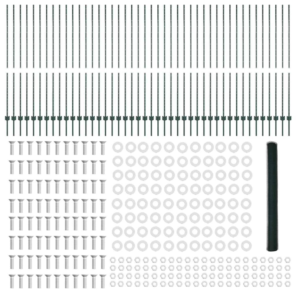 Recinzione in Rete Saldata Acciaio PVC Verde 100 x 1,6 m