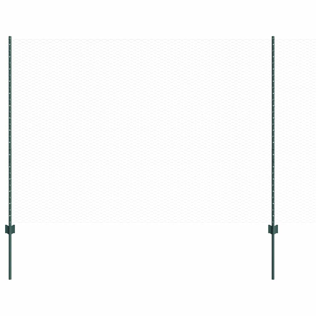 Recinzione in Rete Saldata Acciaio PVC 100 x 1,6 m Verde