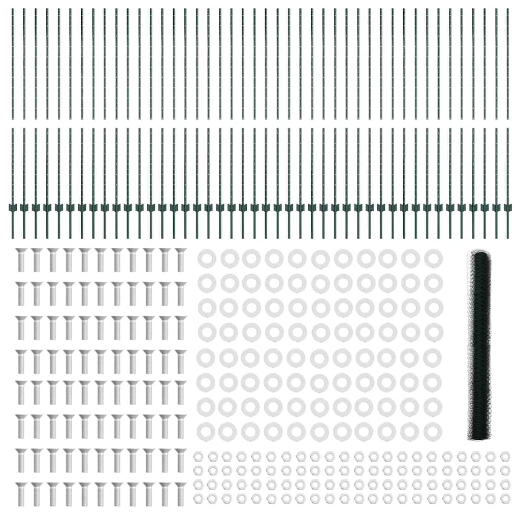 Recinzione in Rete Saldata Acciaio PVC 100 x 1,6 m Verde