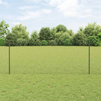 Recinzione in Rete Saldato 10 x 1 m - Acciaio Rivestito PVC Grigio