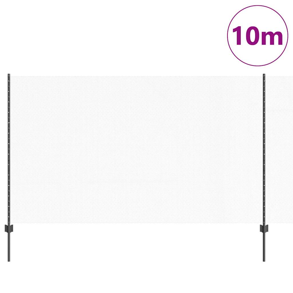 Recinzione in Rete Saldato Acciaio PVC 10 x 1,4 m Grigio