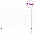 Recinzione in Rete Saldata Acciaio PVC Grigio 10 x 1,5 m