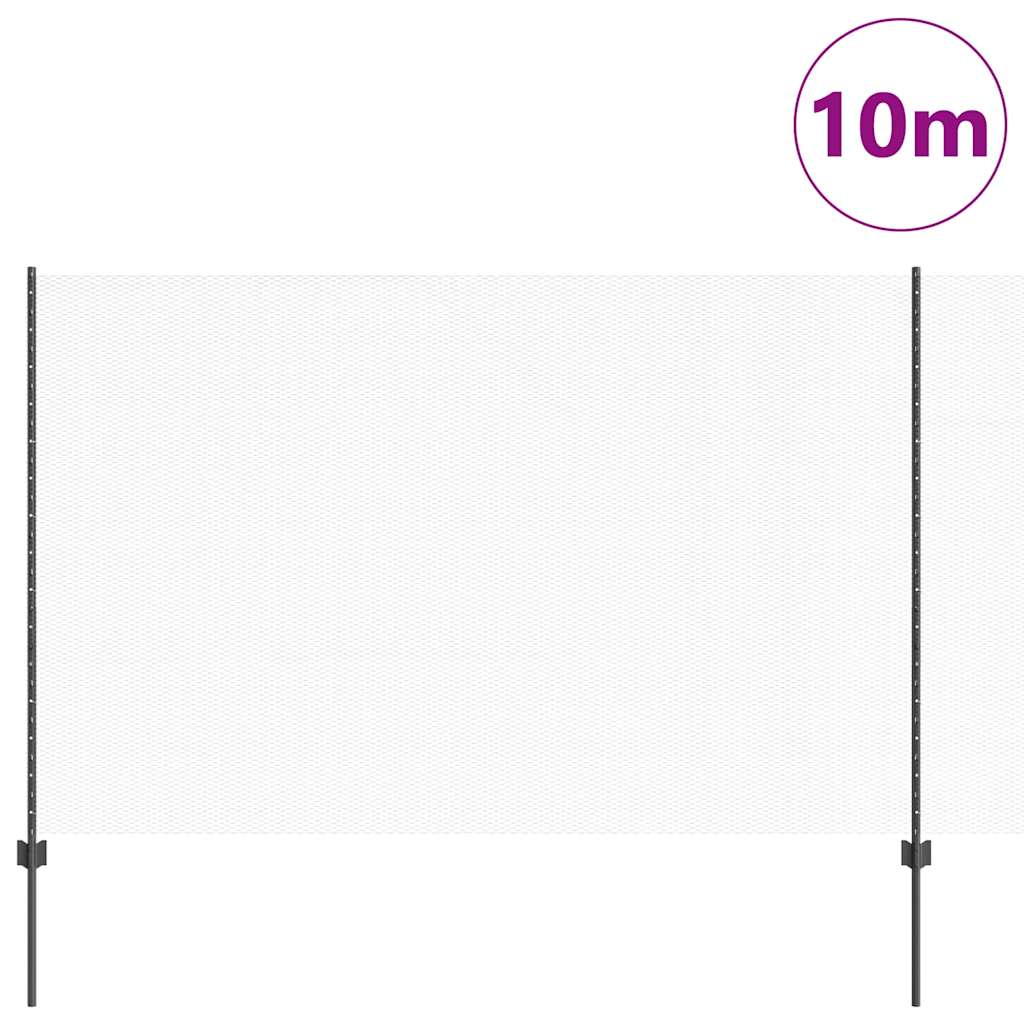 Recinzione in Rete Saldato Acciaio PVC 10 x 1,6 m Grigio
