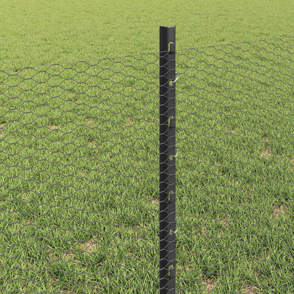 Recinzione in Rete Saldata Grigio 25 x 0,6 m
