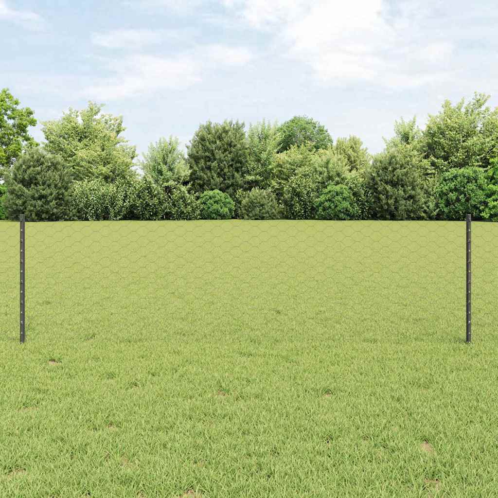 Recinzione in Rete Saldata Acciaio PVC 25 x 0,6 m