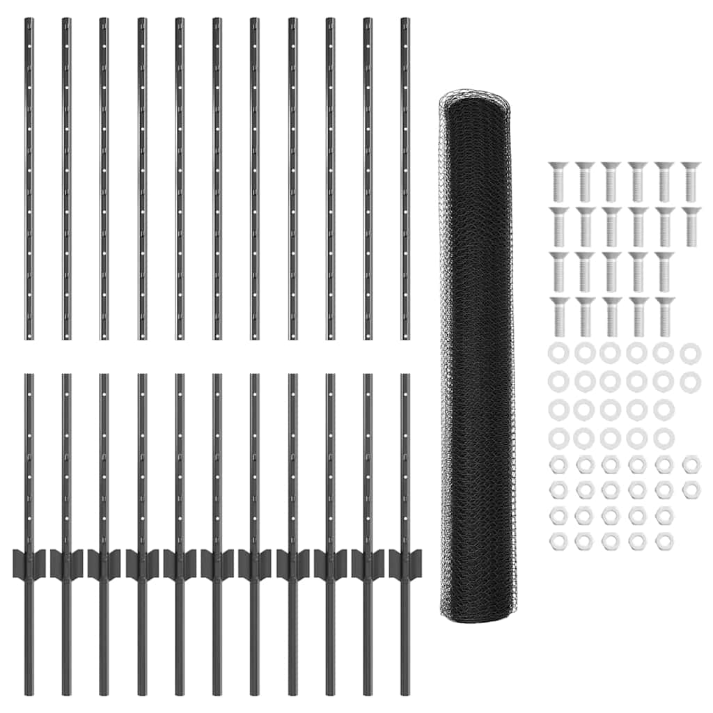 Recinzione in Rete Saldata Acciaio PVC 25 x 1 m
