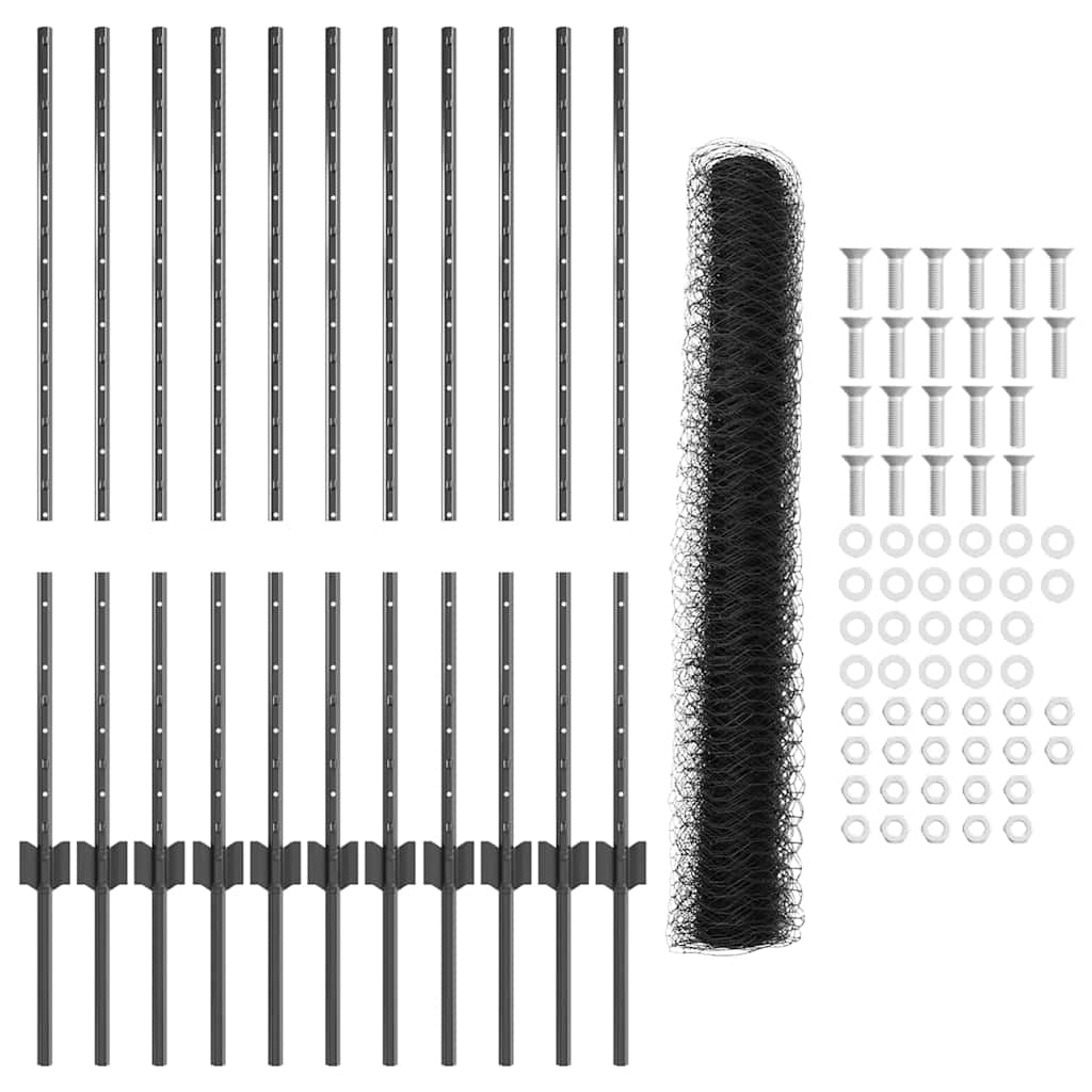 Recinzione in Rete Saldata Acciaio PVC 25 x 1 m