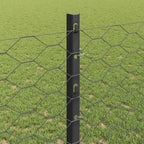 Recinzione in Rete Saldato Acciaio PVC 25 x 1,2 m Grigio