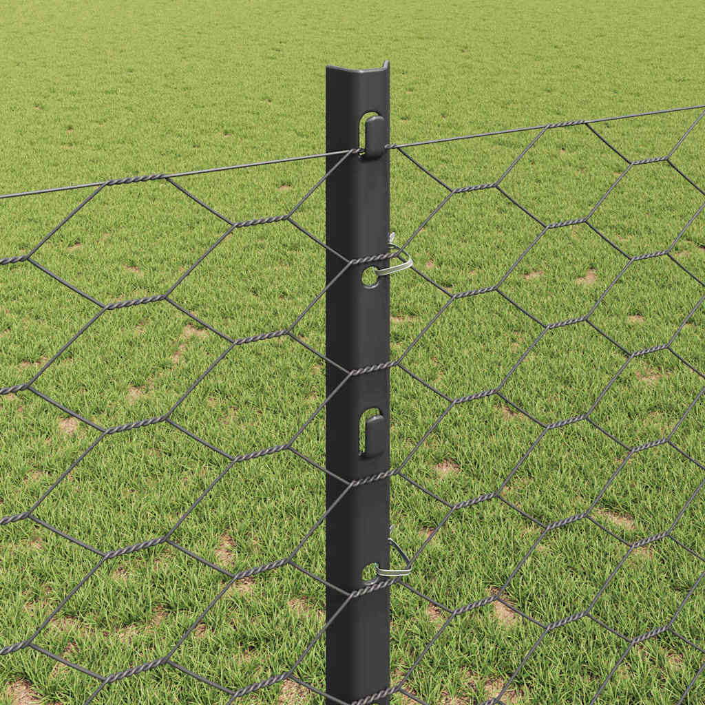 Recinzione in Rete Saldato Acciaio PVC 25 x 1,2 m Grigio