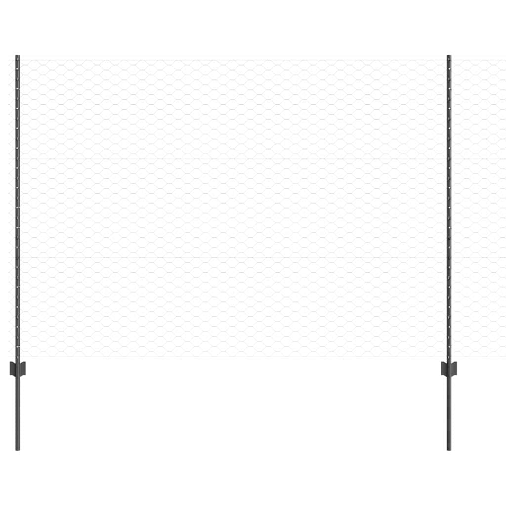 Recinzione in Rete Saldato Acciaio PVC 25 x 1,5 m - Grigio