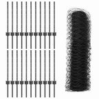 Recinzione in Rete Saldato Acciaio PVC 50 x 0,5 m