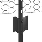 Recinzione in Rete Saldata Acciaio PVC Grigio 50 x 0,8 m