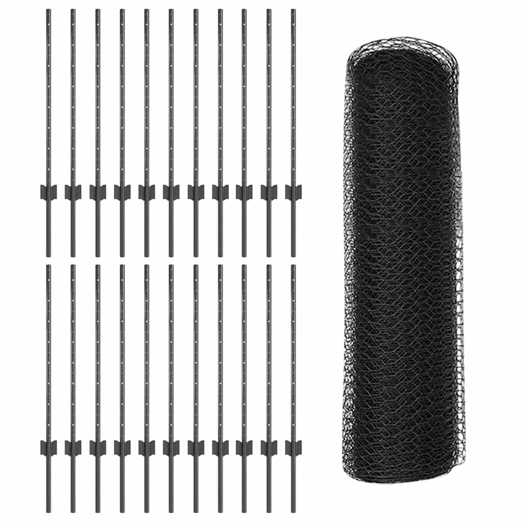 Recinzione in Rete Saldata Acciaio Rivestito PVC 50 x 0,8 m