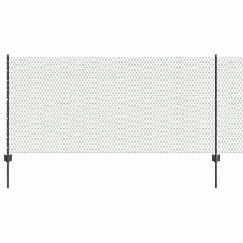 Recinzione in Rete Saldata Acciaio PVC Grigio 50 x 1 m