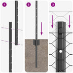 Recinzione in Rete Saldata Acciaio PVC 50 x 1 m